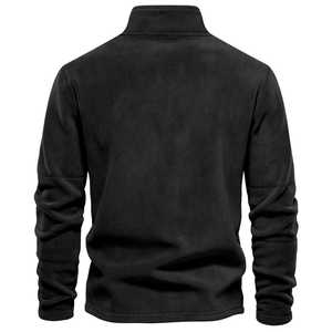 Hombres cálido polar cremallera cuello pulóver sudadera suave Shell chaqueta - Product Image 6