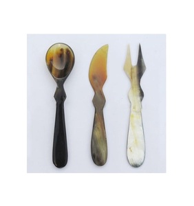 Ensemble de couverts en corne à conception personnalisée, outils, épandeur, meilleure vaisselle, conception de finition personnalisée disponible - Product Image 3