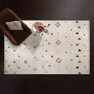 Alfombra Moderna de Polipropileno Texturizado Netline, Alfombra Geométrica de Pelo Medio que No Desprende Pelusa para Sala de Estar, Alfombras para el Hogar - Product Image 5