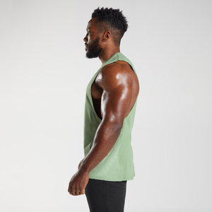 Camiseta sin mangas deportiva transpirable para hombre, ropa deportiva de secado rápido de poliéster 100%, chaleco de gimnasio sin mangas de verano - Product Image 3