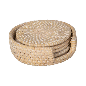 High Strength Personalized Natural Color Blank Round <b>Woven</b> Bamboo Rattan <b>Coaster</b> for Home Decor Accessory - Product Image 6