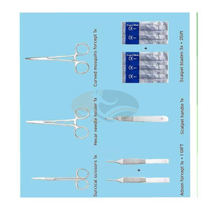 Kit de Entrenamiento de Sutura Quirúrgica, Almohadilla de Simulación de Heridas Realista de Acero Inoxidable, Juego de Instrumentos Médicos de Cirugía para Estudiantes y Médicos - Product Image 3