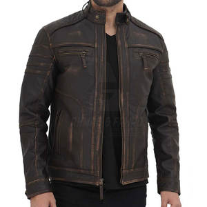 Chaqueta de Cuero de Alta Calidad para Hombre, Cuello Alto, Logotipo Frontal, Diseño Personalizado, Transpirable, Ecológica, para Invierno - Product Image 4