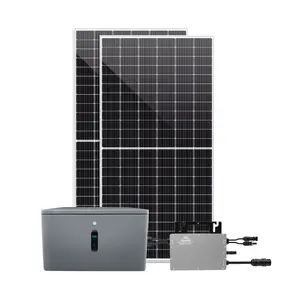 Sistema de energía solar MESS1600H con microinversor y unidad de batería inteligente de 1536Wh Sistema de balcón solar portátil