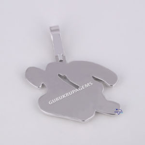 Pass Diamond Tester VVS Lab Grown Diamond Hiphop Jewelry oro blanco de 14kt con letra de corte redondo personalizado Iced Out Pendant Jewelry - Product Image 6