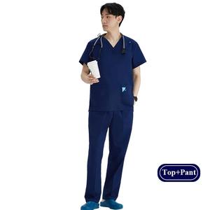 Bata de laboratorio sedosa para hospital de verano, bata de farmacia, abrigo de consulta antiestático, cintura con lengüeta, doble función para hombres y mujeres - Product Image 3