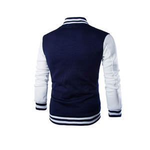 แจ็กเก็ตหนังผู้ชายสไตล์ออกแบบได้ตามต้องการสำหรับฤดูหนาวกลางแจ้งปักด้วยอักษรบอมเบอร์เบสบอล - Product Image 4