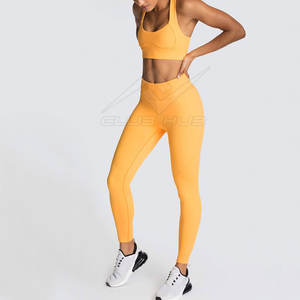 Nouveau style de vêtements de fitness décontractés pour femmes ensemble de yoga durable en motif solide avec logo avant pour l'entraînement et le yoga - Product Image 2