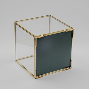 Hình chữ nhật hiện đại phong cách Châu Âu thân thiện với môi vàng khung kính hộp lưu trữ cho Tường Gắn gương hiển thị - Product Image 2