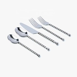 Lot de 5 couverts en acier inoxydable Cuillère Couteau Fourchette Passe au lave-vaisselle Utilisé dans les ustensiles de cuisine Table Cafe Home Metal Designer Handles - Product Image 5