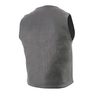 Chaquetas para hombre, chaqueta sin mangas de cuero, estilo motero, chaleco de moto, ropa de calle para hombre, moda - Product Image 3