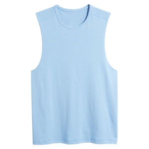 Chaleco de culturismo personalizado para hombre, camiseta sin mangas de algodón transpirable, para correr - Product Image 5