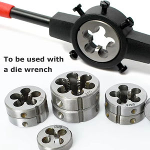 Matrice ronde Matrices de <span class=keywords><strong>filetage</strong></span> de tuyau à usage élevé <span class=keywords><strong>BSP</strong></span> 1/8 1/4 3/8 1/2 3/4 Acier rapide HSS G1/8-28 G1/4-19 G3/8-19 G1/2-14 G3/4-14 G1-11 - Product Image 2