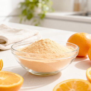 Poudre de fruits d'orange séchée par pulvérisation |   Poudre d'agrumes naturelle pour boissons et pâtisseries |   Emballage OEM 25 kg - Product Image 1