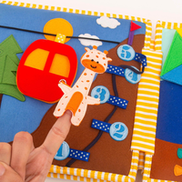 Livre en feutre personnalisé pour les voyages en avion, les vacances, avec des jouets éducatifs Montessori pour enfants, couleur et taille personnalisées, 1 à 6 ans