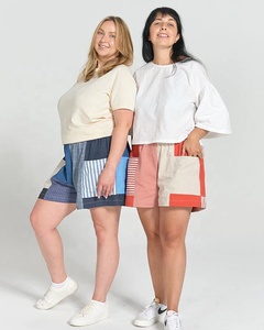 women's Denim Pants High Street Summer Straight <b>Shorts</b> Distressed Colored Personalized Embroidered Patchwork Design OEM/ODM - Product Image 1