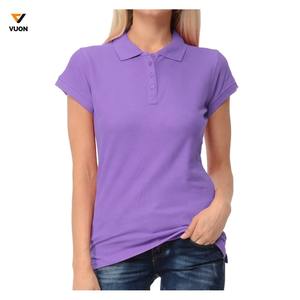 High Quality <b>Women's</b> Short Sport Golf <b>Polo</b> Shirt Custom Logo Silk Screen Printing 100% Cotton <b>Top</b> - Product Image 3