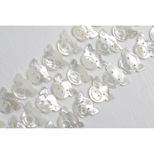 Cuentas Sueltas de Concha con Forma de Cabeza de Cerdo Divertidas - Product Image 4