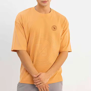 T-shirts surdimensionnés OEM pour hommes avec impression personnalisée, motif uni 100% coton, grande taille avec logo personnalisé - Product Image 1