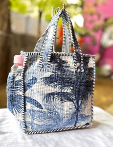 Sacs fourre-tout matelassés floraux pour un usage quotidien, sacs de shopping/sacs à bandoulière écologiques, cadeaux, sacs fourre-tout en coton de grande capacité, vintage - Product Image 3