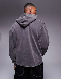 Sweat-shirt à capuche de luxe surdimensionné 100% coton pour hommes pour l'hiver - Product Image 4