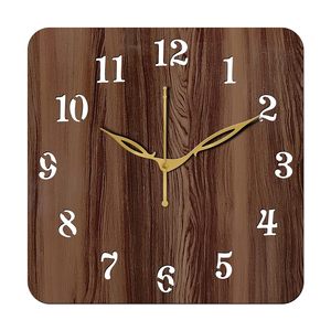 Reloj de pared de madera triangular de estilo antiguo, fabricante de exhibición de agujas para cocina, oficina, sala de estar, hogar - Product Image 3