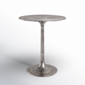 Mesa Auxiliar Moderna con Acabado de Peltre y Diseño Redondo Minimalista y Elegante para Espacios Interiores con Estilo - Product Image 1