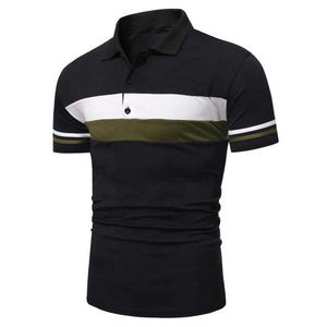 Polo pour hommes de haute qualité été à manches courtes couleur unie brodé design tricoté parfait pour les vêtements décontractés formels - Product Image 5