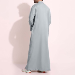 Nueva Llegada, Ropa Islámica Tradicional Personalizada, Bordado Simulado, 100% Algodón, Talla Grande, Thawb, Caftán, Jubba, Jellabiya para Hombre - Product Image 3