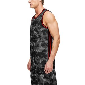 Nouveauté : Débardeur de basketball en maille camouflage pour homme, sans manches, col rond, anti-transpiration, vêtements de sport toutes saisons - Product Image 3
