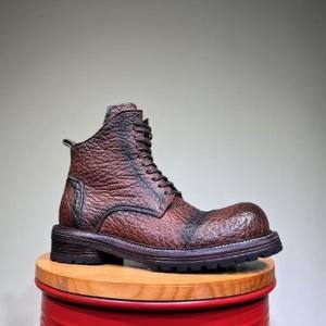 Bottes de randonnée en cuir pour hommes, bottes en cuir d'extérieur et bottes de trekking en cuir imperméables pour la montagne et les sentiers - Product Image 2