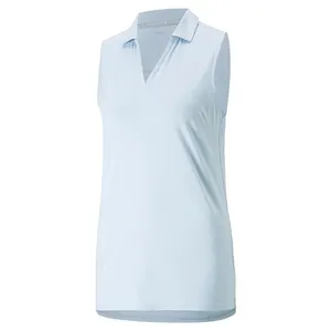 OEM ODM-Camiseta sin mangas para mujer, Polo de secado rápido con cuello en V, Tenis atléticos