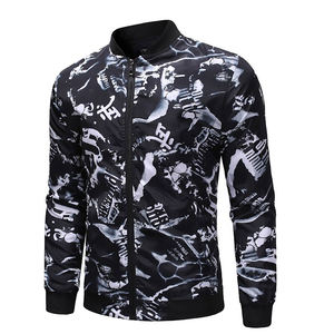 Chaqueta de bombardero de satén ligera de alta calidad, chaqueta de sublimación con cuello levantado y diseños de estilo callejero bordados personalizados - Product Image 2