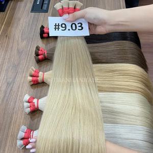 GRANDE VENTE JUSQU'À 50% cheveux raides naturels extension de cheveux humains vietnamiens meilleur prix de l'usine pleine de longueurs prêtes à expédier - Product Image 2