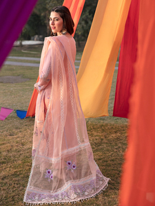 Vestido de Salwar Kameez hasta el suelo de césped de diseñador para mujer paquistaní, vestido estampado para fiesta de trabajo listo para usar, colección de verano 2025 - Product Image 4