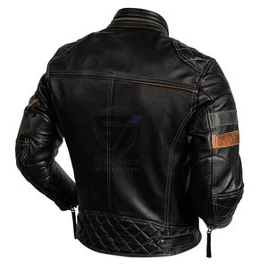 New European Men's Leather Jacket <b>Large</b> Size Short Slim Breathable Hooded Casual - Product Image 2