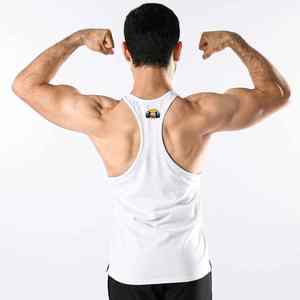 OEM camisetas sin mangas Fitness entrenamiento camiseta Spandex diseño personalizado hombres gimnasio entrenamiento camiseta sin mangas hombres gimnasio camiseta Stringer Muscle Fit - Product Image 6