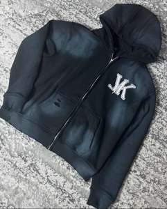 Fabricación profesional 100% chándal de algodón para hombres de alta calidad cómodo invierno impreso chándales Sunfade bordado - Product Image 1