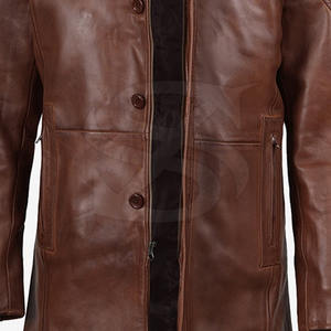 Modern Luxury <b>Leather</b> <b>Coat</b> Built With Premium Soft Texture For Warm Comfortable Wear And Clean Stylish Look - Product Image 6