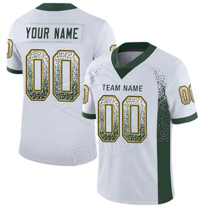 Maillot de football américain authentique personnalisé en mesh pour adultes, unisexe, grandes tailles, été, manches courtes, respirant, anti-humidité - Product Image 3