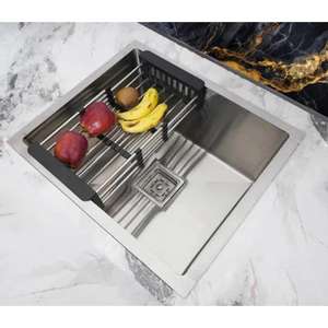 Fregadero de acero de calidad libre de corrosión de alto pulido al por mayor, modelo de montaje superior único con orificio de desbordamiento para uso diario en la cocina - Product Image 1