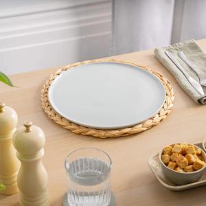 Napperon rond tissé rustique en jacinthe d'eau Produits écologiques Fabriqué au Vietnam Décoration de table Napperon tissé Vente en gros - Product Image 4