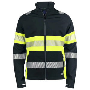 Chaqueta de seguridad reflectante de poliéster y algodón duradera con cierre de cremallera en la parte superior - Product Image 1