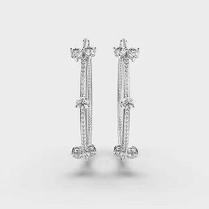 Boucles d'oreilles en diamant de forme ronde de bijoux fins à forte demande pour l'exportation de cadeaux de mariage dans le monde entier depuis la fabrication indienne - Product Image 3