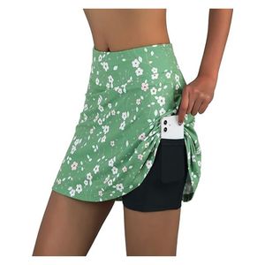 Faldas de tenis de alta calidad Ropa deportiva Falda de tenis de cintura alta transpirable con bolsillos para mujeres - Product Image 3