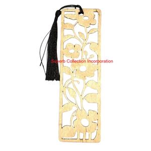 Wholesale Laser Cut Unfinished Wooden Bookmarks Custom Engraved Feather And Floral Pattern Bookmarks For Crafts And <b>Book</b> Lover - Product Image 2