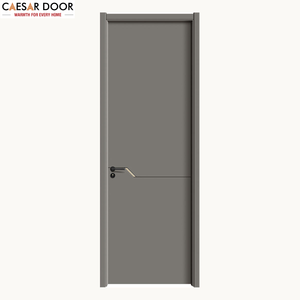 Wooden PVC Skin Film Coated MDF Wood Door for Home Interior Room MDF Panel Building Material for Office Factory Wholesale Price - Product Image 2