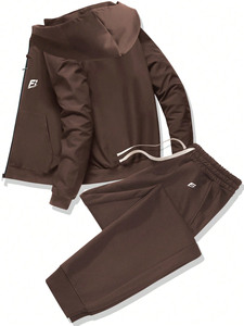 Conjuntos Deportivos de Sudadera con Capucha para Hombre al por Mayor, Logotipo Personalizado OEM, Sudadera con Cremallera, Pantalones Jogger, Dos Piezas, Felpa, Ropa Deportiva Informal - Product Image 3