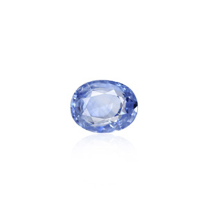 พลอยไพลินสีน้ำเงินทรงรีธรรมชาติ 3.58 กะรัต ขนาด 8 มม. - Product Image 1
