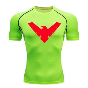 เสื้อวิ่งออกกำลังกายแขนสั้นสำหรับผู้ชายเสื้อออกกำลังกาย100% ผ้าฝ้ายพิมพ์ลาย3D แบบกำหนดเองสำหรับฤดูร้อน - Product Image 5